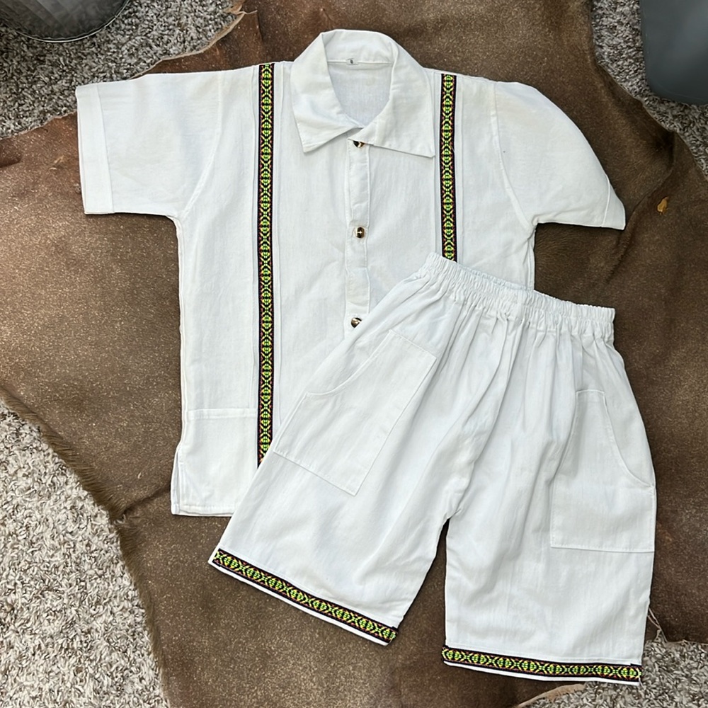 Baby Boys Mexican Set Embroidery Fiesta Traditional Guayabera for Toddlers
